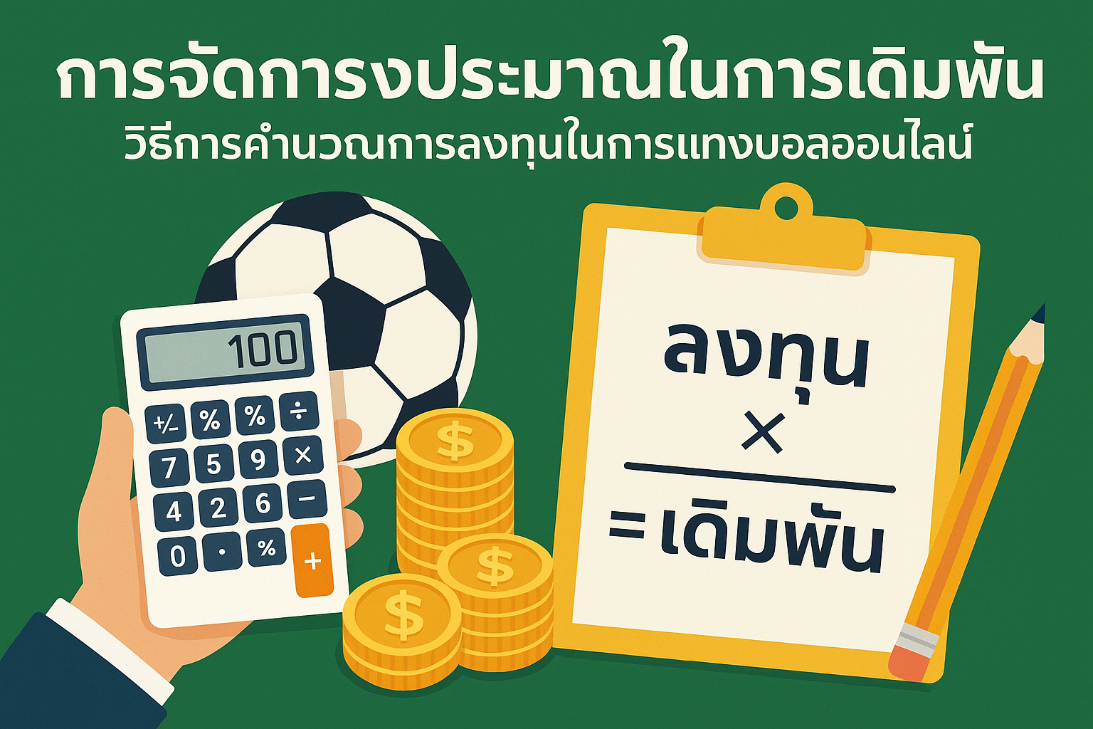 การจัดการงบประมาณในการเดิมพัน: วิธีการคำนวณการลงทุนในการแทงบอลออนไลน์