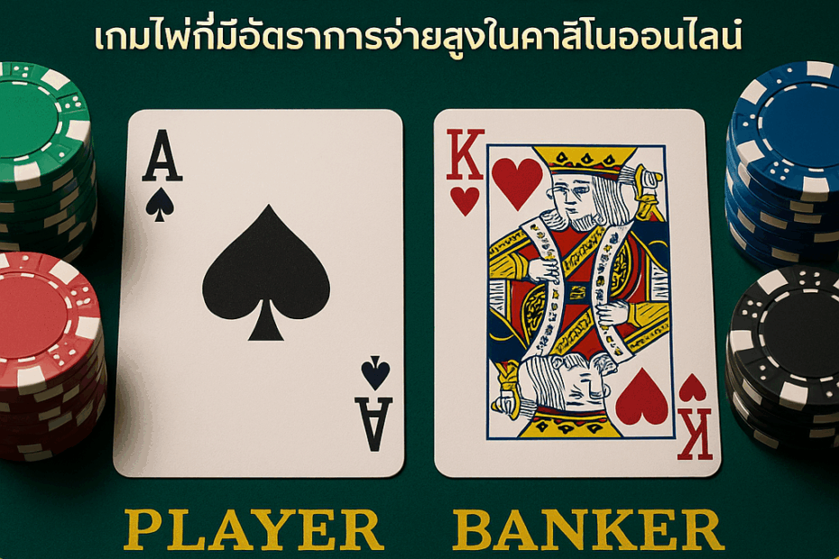 บาคาร่า: เกมไพ่ที่มีอัตราการจ่ายสูงในคาสิโนออนไลน์