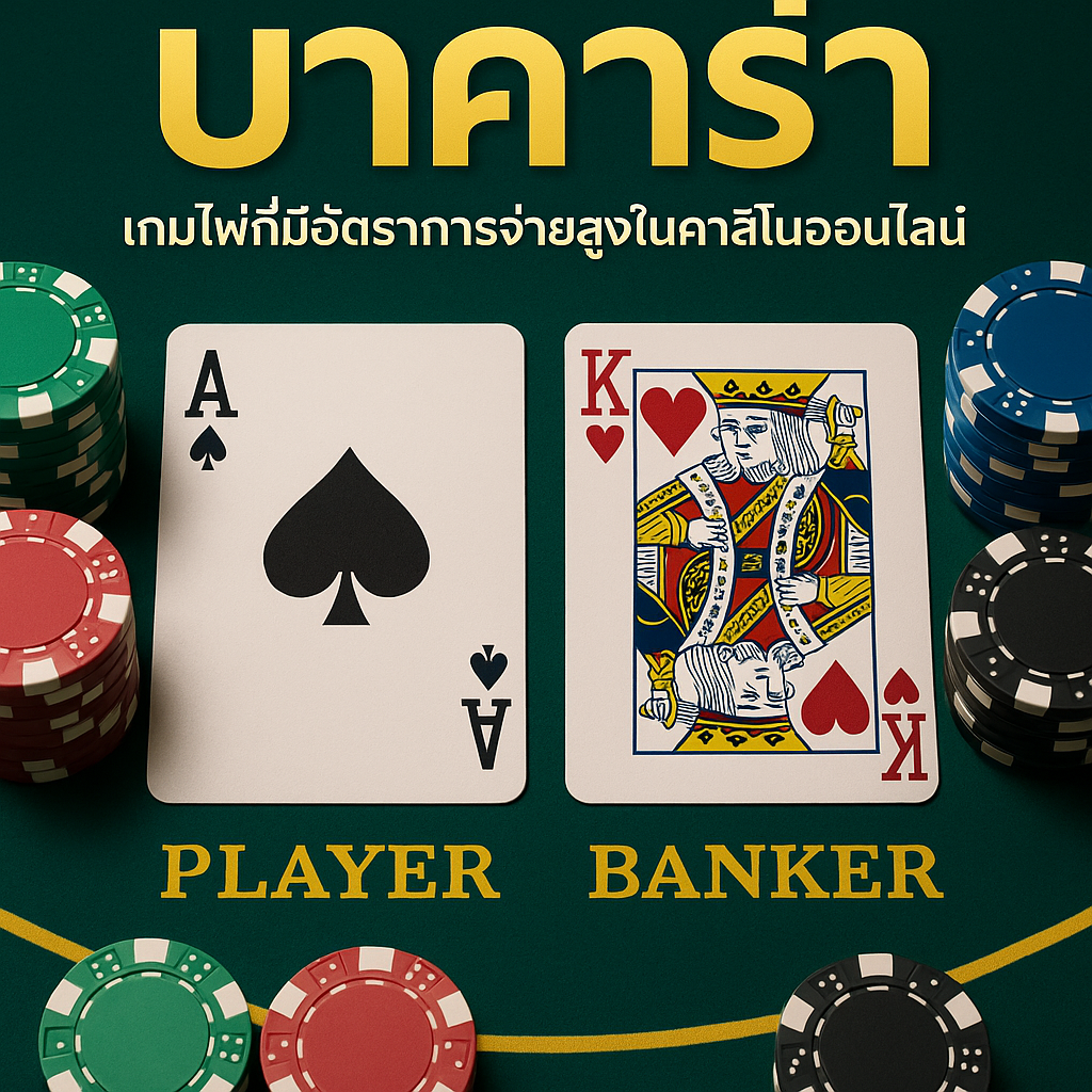 บาคาร่า: เกมไพ่ที่มีอัตราการจ่ายสูงในคาสิโนออนไลน์