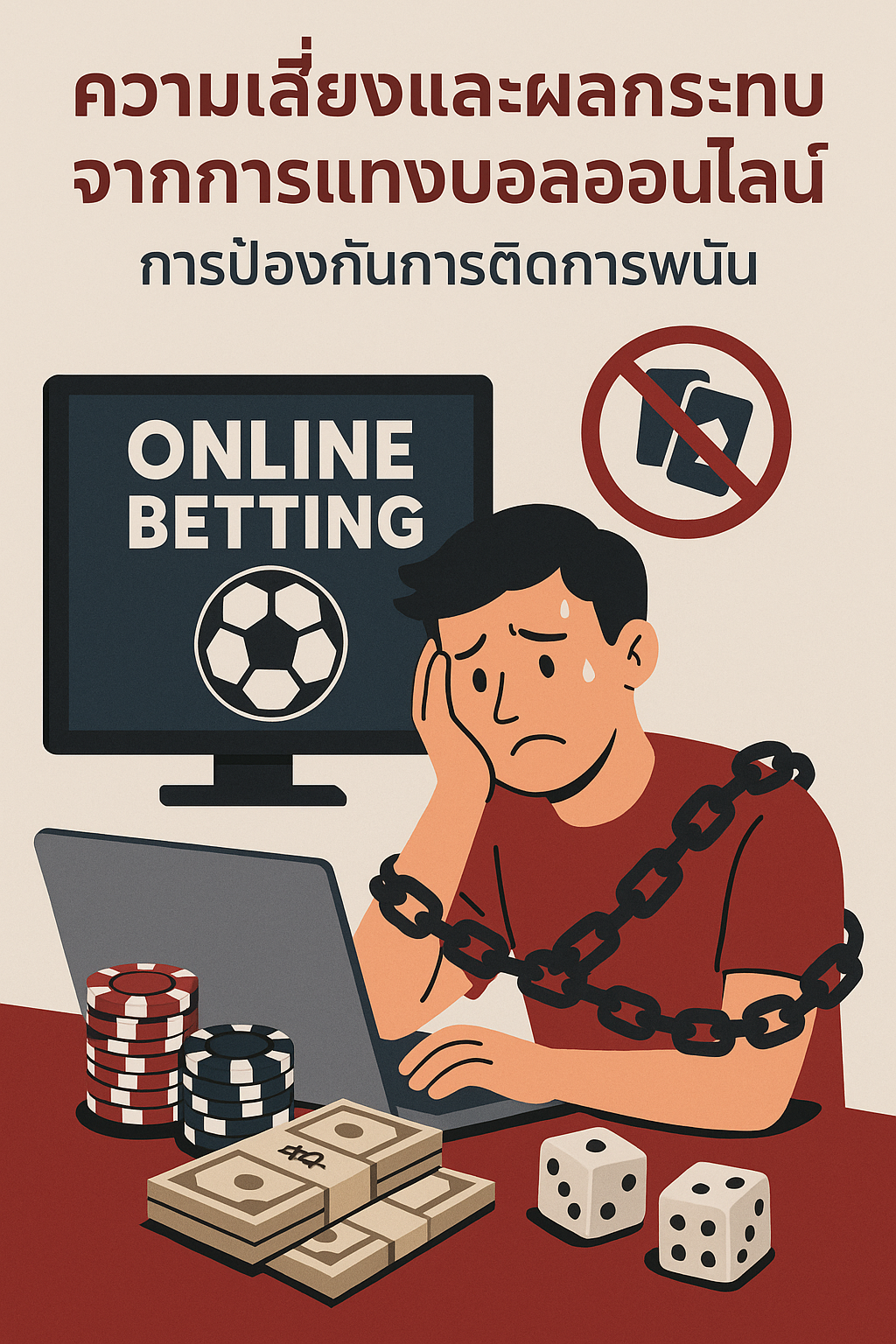 ความเสี่ยงและผลกระทบจากการแทงบอลออนไลน์: การป้องกันการติดการพนัน