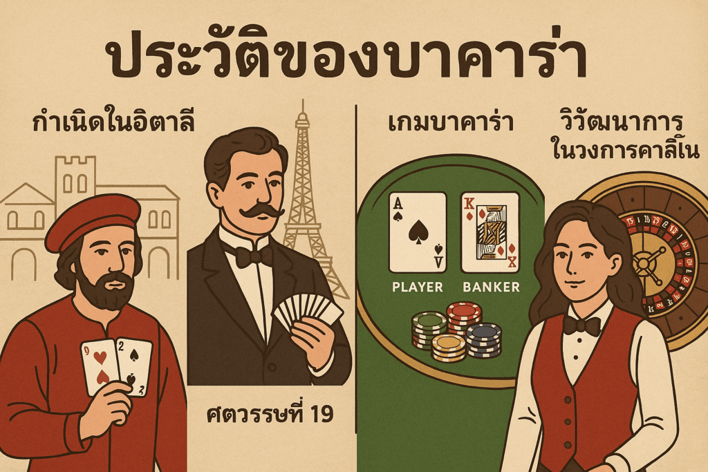 รู้จักกับประวัติของบาคาร่าและวิวัฒนาการในวงการคาสิโน